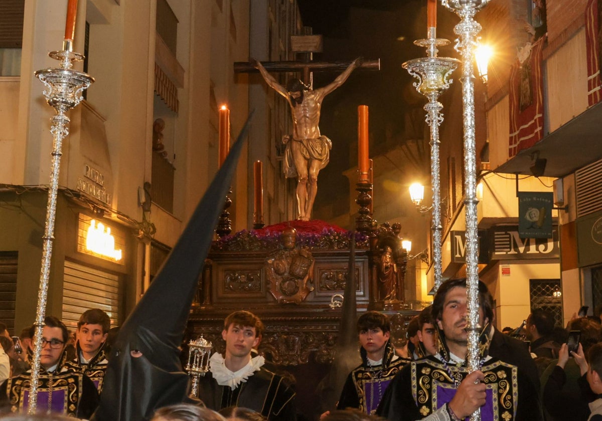 El Cristo de la Buena Muerte, poco después de salir
