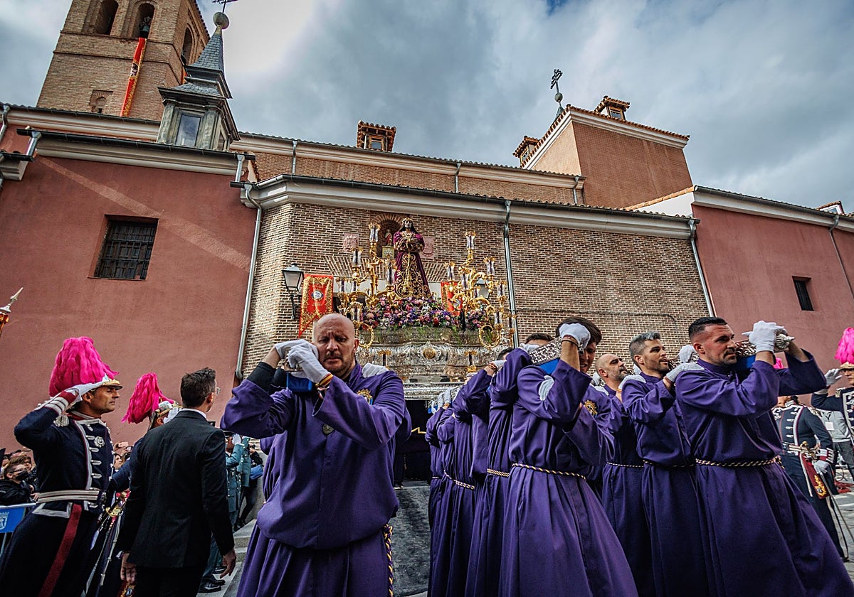 Salida, esta tarde, de Jesús el Pobre en Madrid