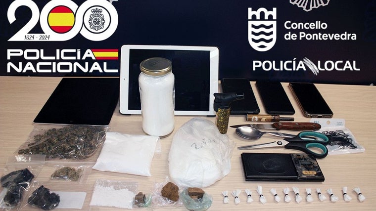 Alijo requisado durante la operación Nido, en Pontevedra