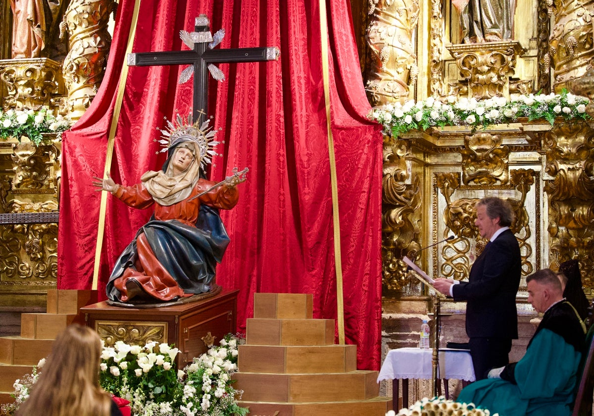 De Bonrostro, durante su prédica ante la Virgen de la Vera Cruz