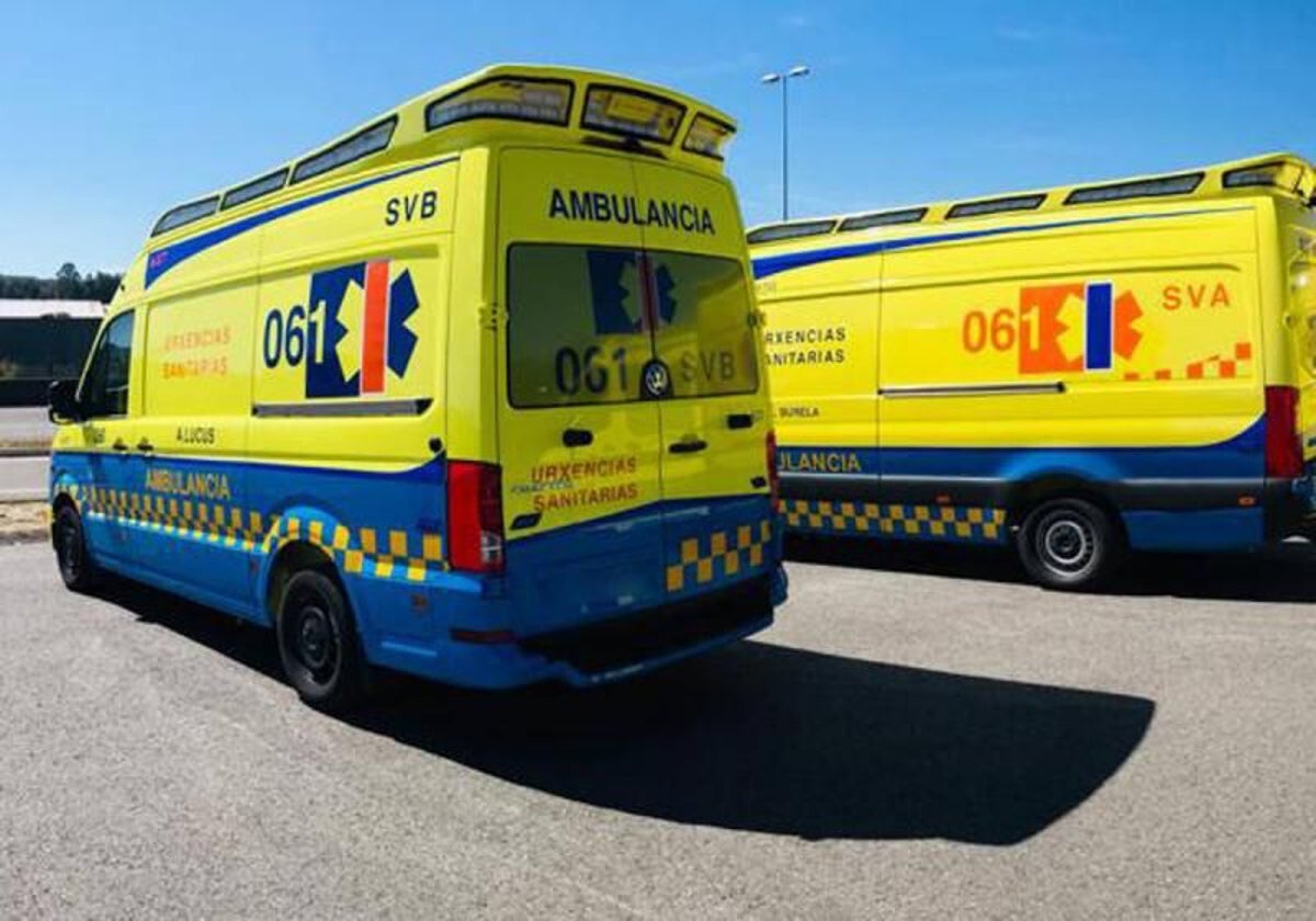 Ambulancias del Servicio de Urgencias Sanitarias de Galicia-061, en una imagen de archivo