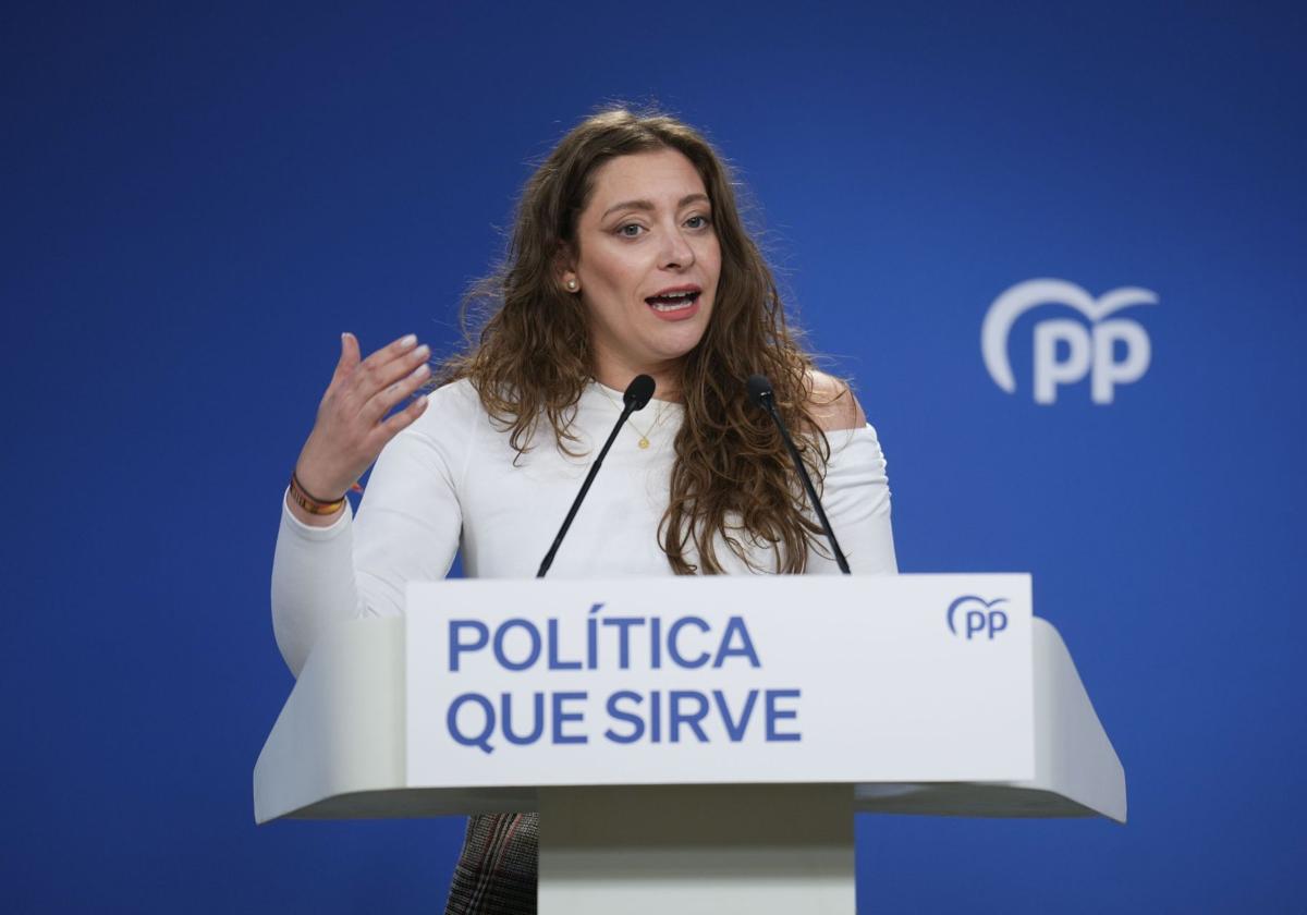 La vicesecretaria de Sanidad y Educación del PP, Ester Muñoz