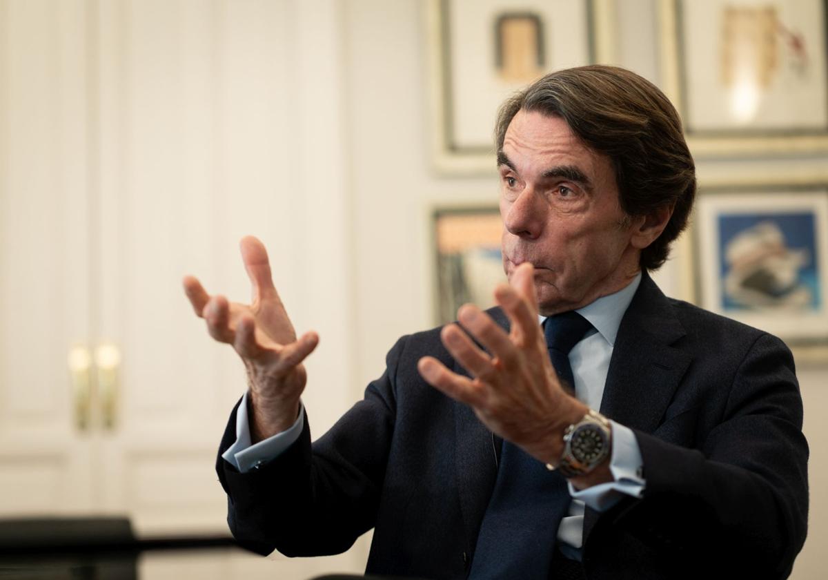 El expresidente del Gobierno José María Aznar, en una entrevista concedida a ABC