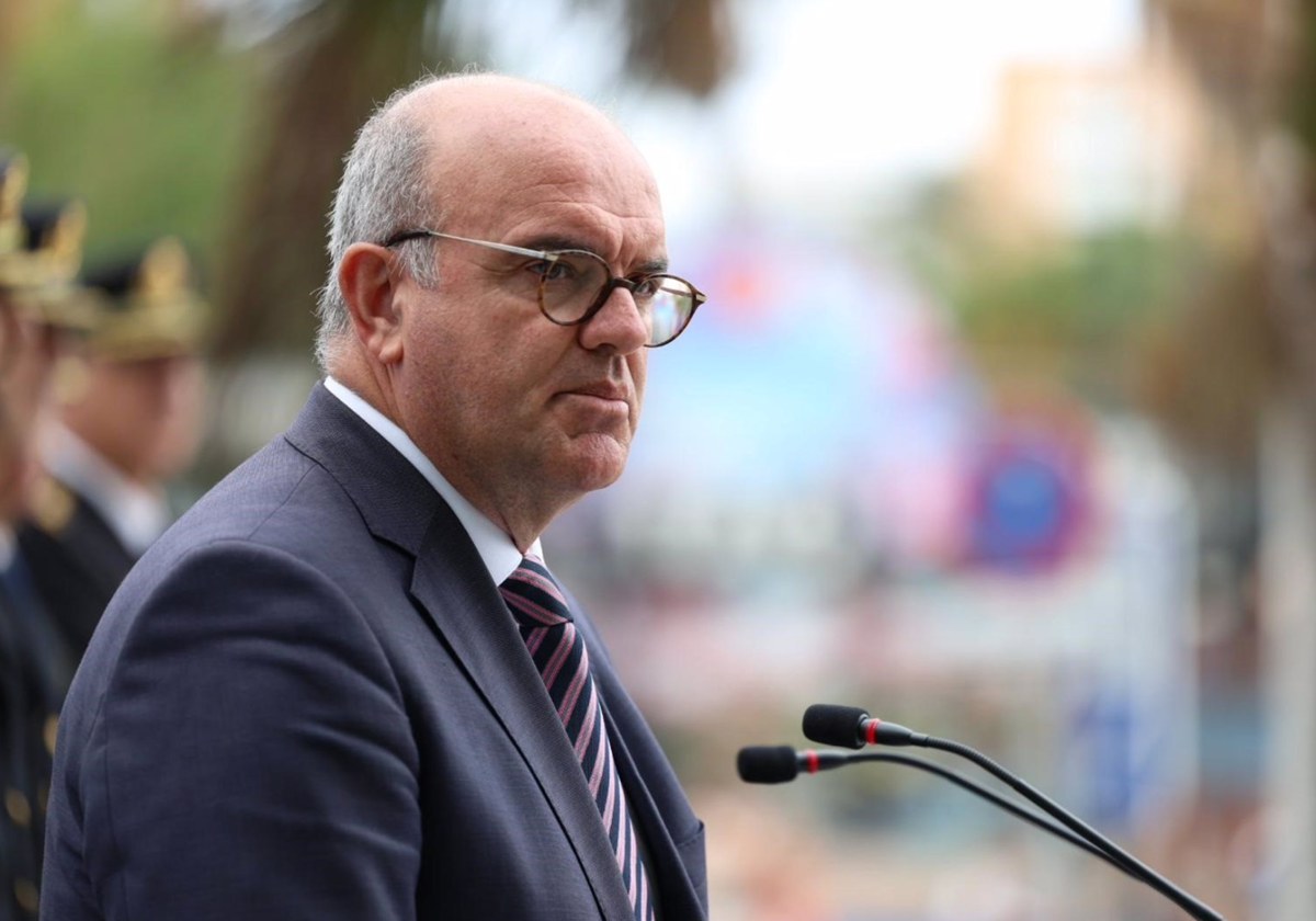 Archivo - El delegado del Gobierno en Canarias, Anselmo Pestana, en un acto de la Policía Nacional