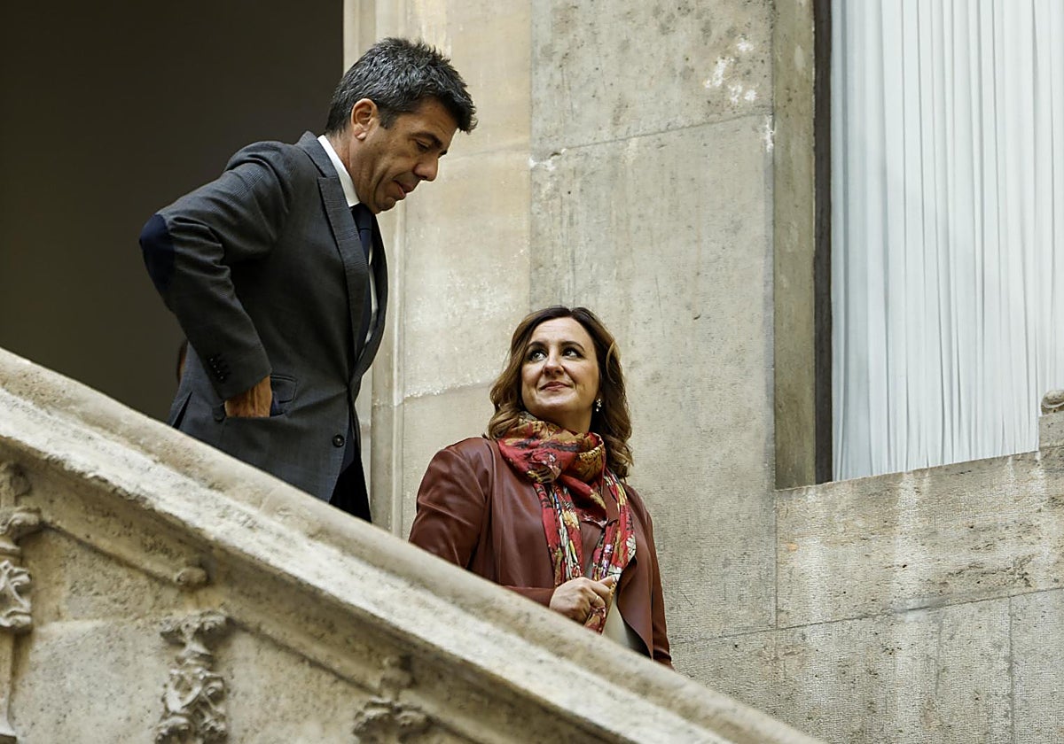 El presidente de la Generalitat, Carlos Mazón, y la alcaldesa de Valencia, María José Catalá