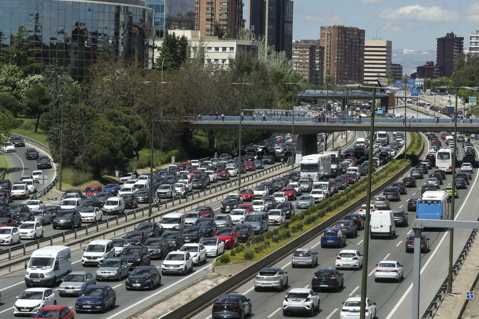 El tráfico se ha visto muy afectado a causa del gran apagón eléctrico.