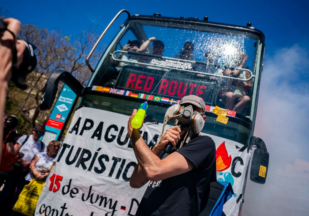 Un momento de la acción, el pasado domingoi