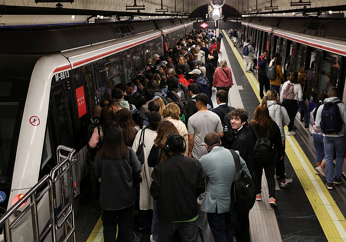 Metro de Madrid esta mañana