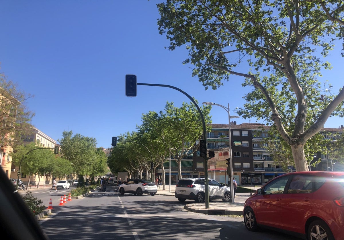 Semáforos apagados el lunes por la tarde en la avenida de la Reconquista