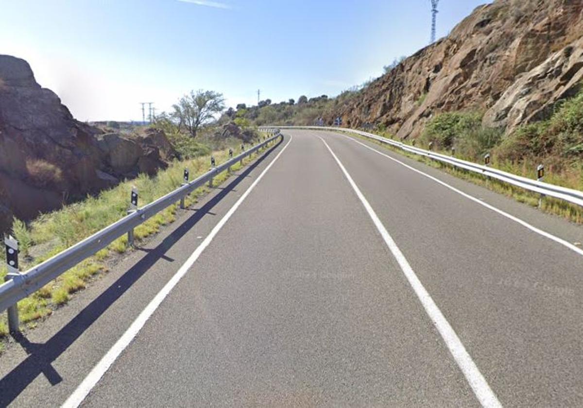 La carretera N-630 a la altura de Plasencia