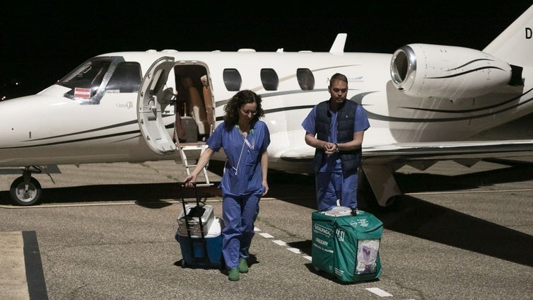 La cronología de un vuelo para un trasplante en Córdoba, en imágenes