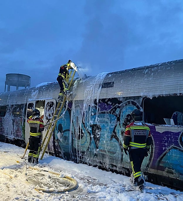 Intervención en la estación de Sarracín de Aliste, Zamora