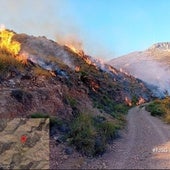 Incendio en Huércal de Almería