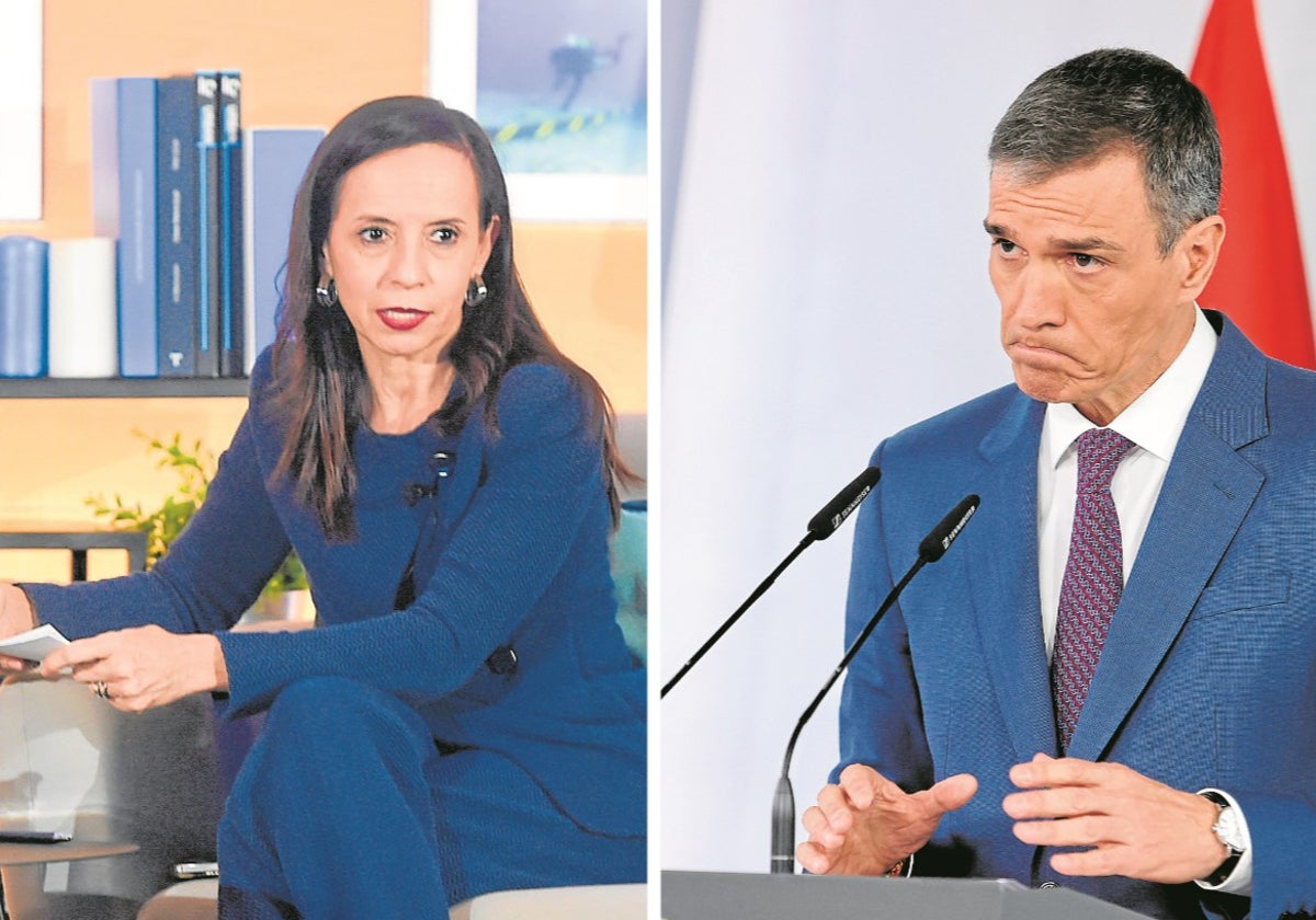La presidenta de Red Eléctrica, Beatriz Corredor, y el jefe del Ejecutivo, Pedro Sánchez