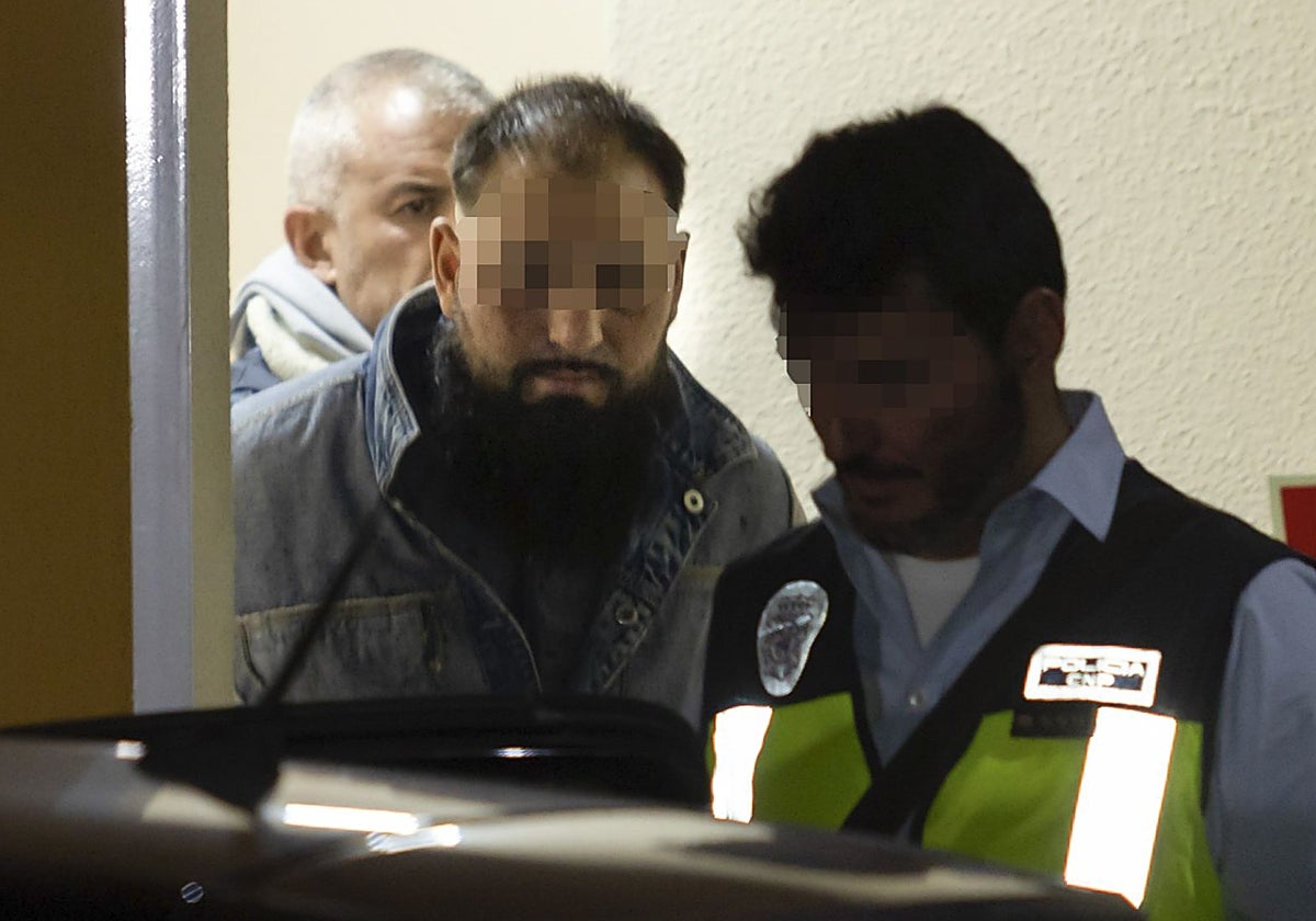 Micael Da Silva Montoya, el Portugués, tras su detención en Seseña (Toledo)