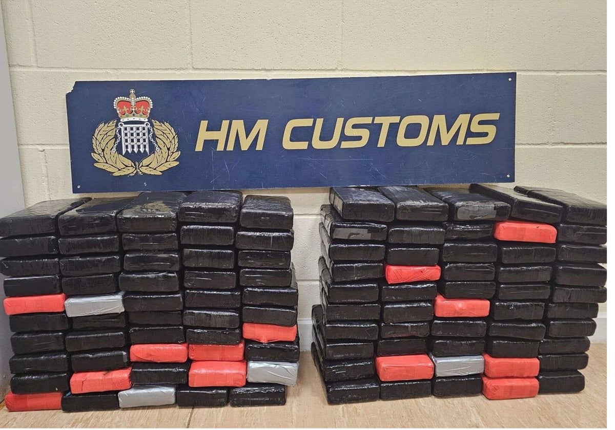 Cocaína incautada.