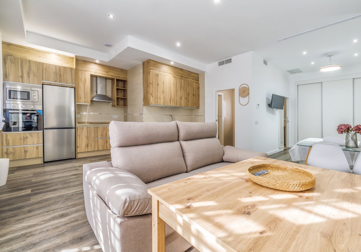 La cocina está integrada en la vivienda