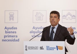 Mazón anuncia nuevas ayudas dana  y un bono turístico: «sin más recursos que el endeudamiento»