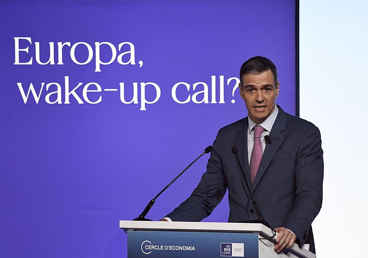 Pedro Sánchez, en el Círculo de Economía.