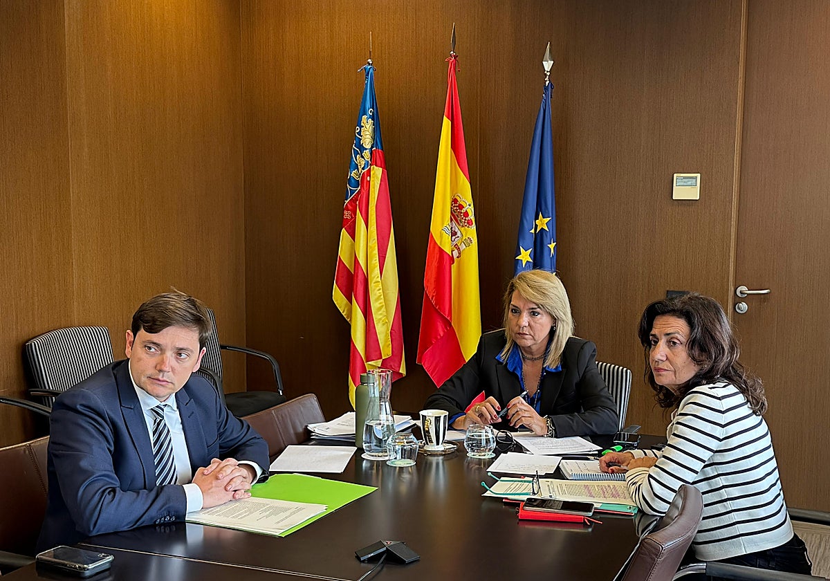 La vicepresidenta de la Generalitat, Susana Camarero, durante su intervención en la Conferencia Sectorial de Infancia y Adolescencia