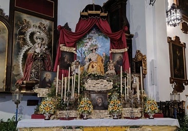 La Divina Pastora, en el risco dispuesto en la iglesia de Capuchinos