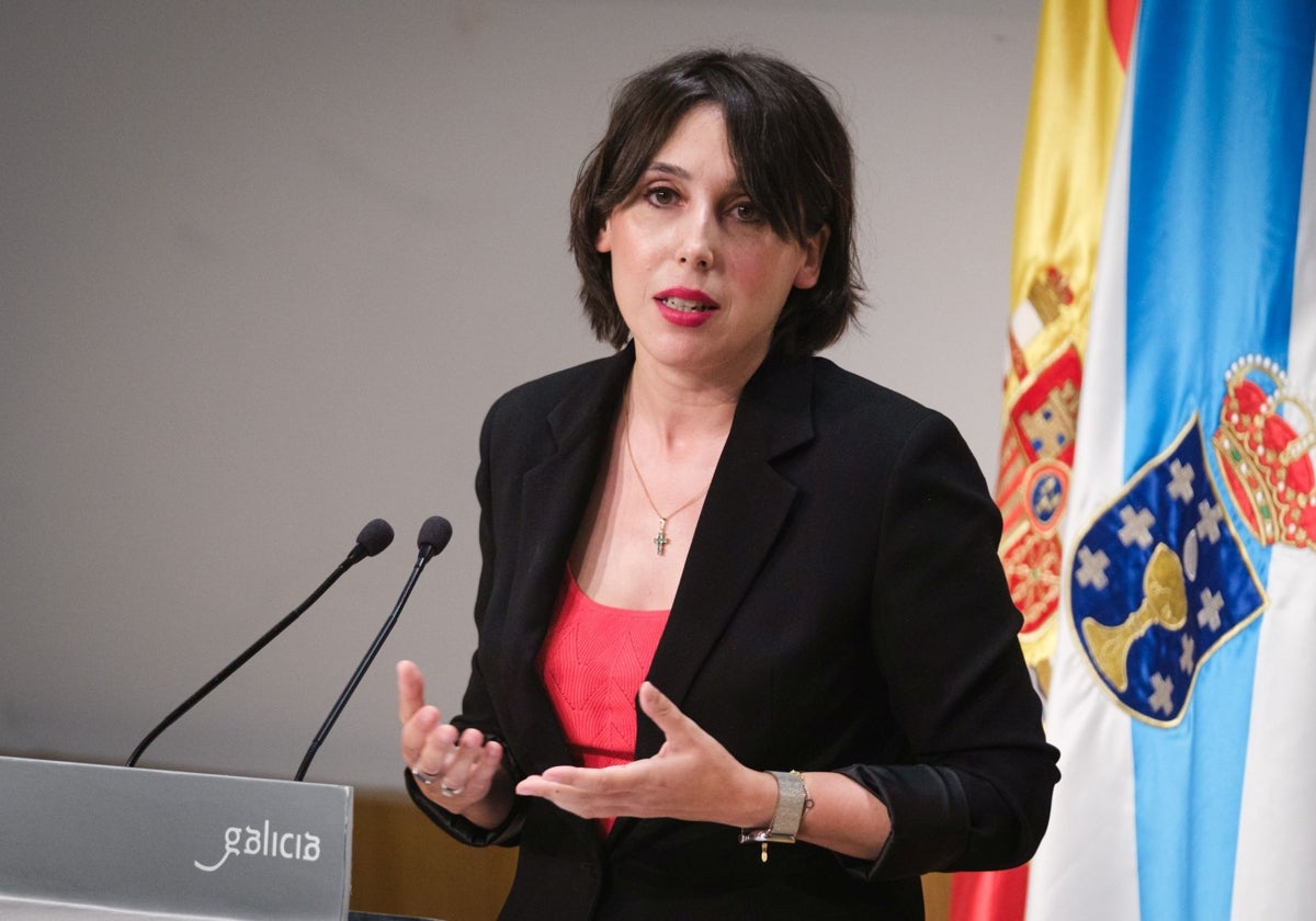 La conselleira de Economía e Industria este lunes en rueda de prensa