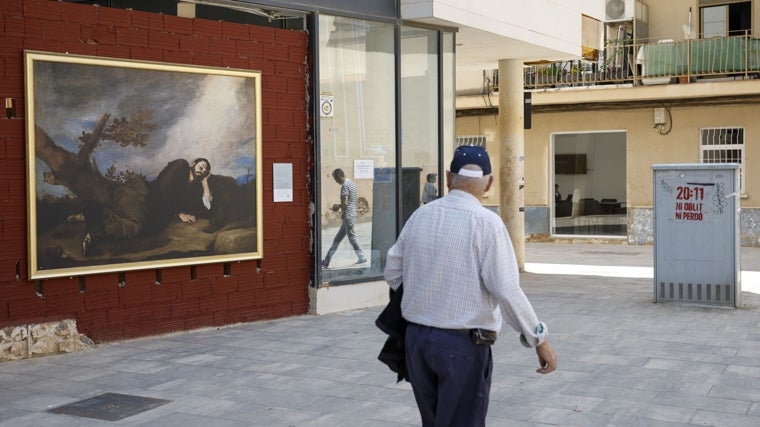 Imagen de una de las réplicas que el Museo Nacional del Prado ha llevado a Paiporta (Valencia)