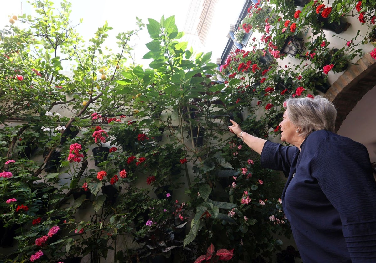 Isabel Luque muestra las hojas de la datura, de la que puede salir la burundanga