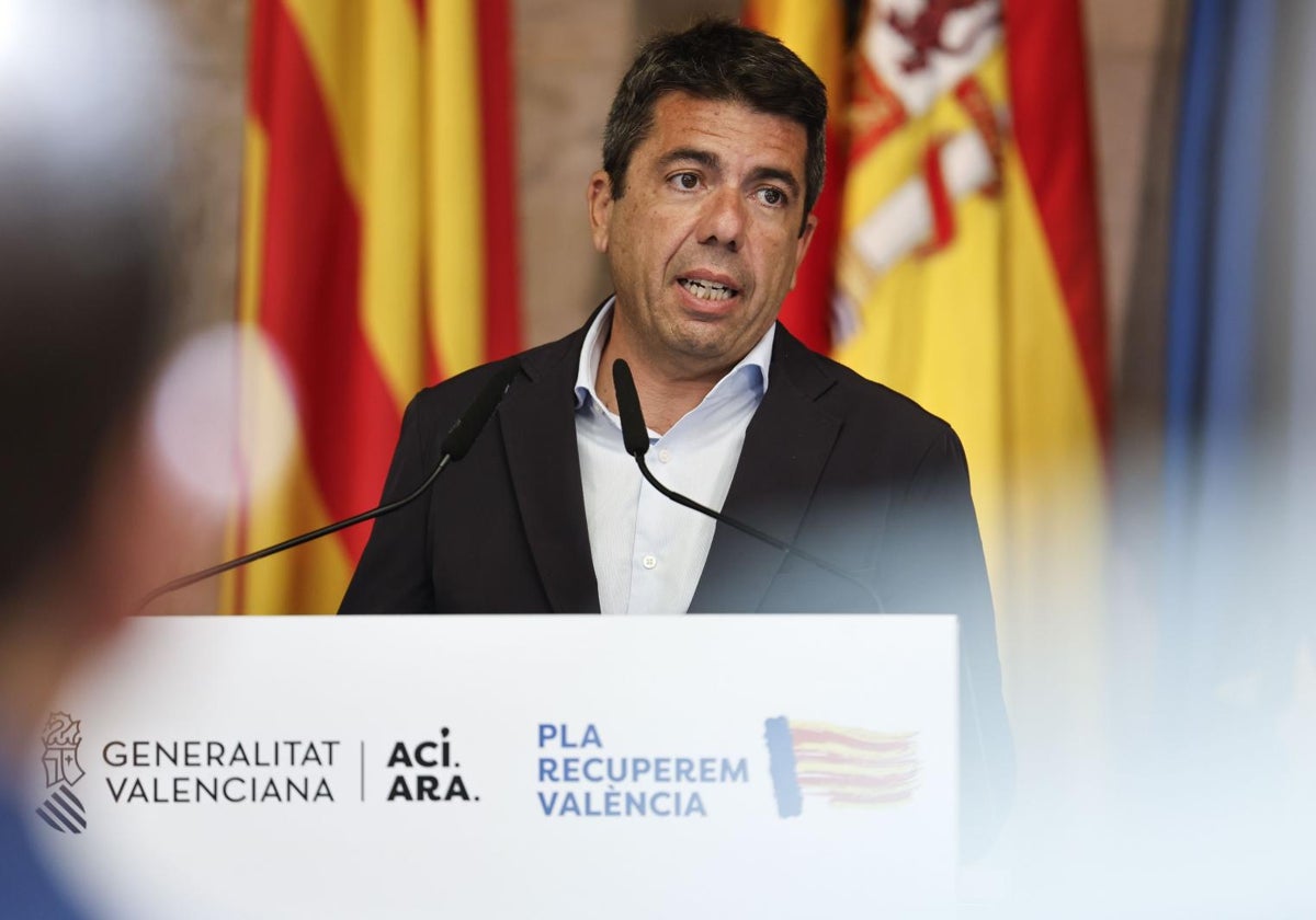 Imagen de archivo del presidente de la Generalitat Valenciana, Carlos Mazón