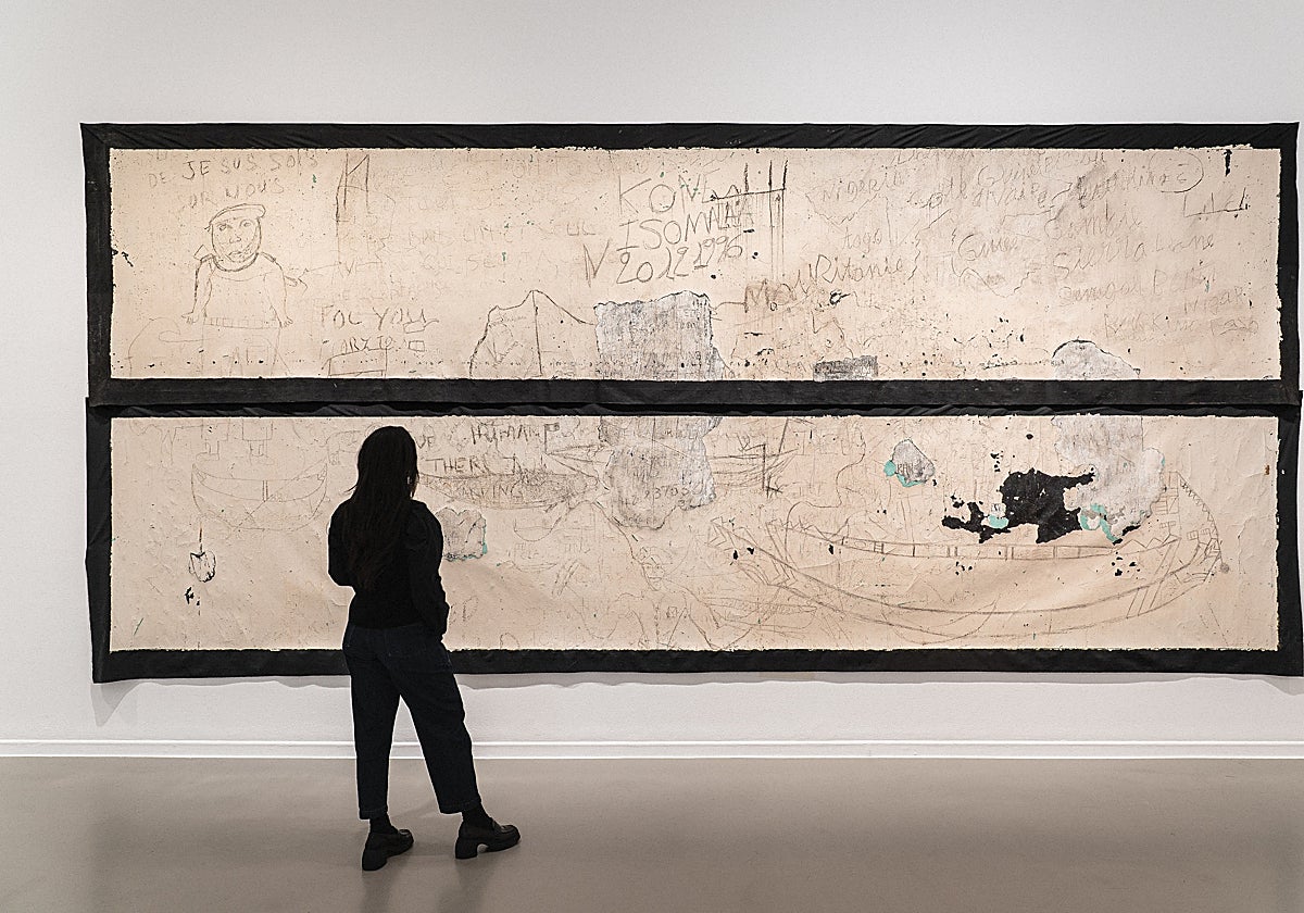 Una de las obras de la exposición '¿Adónde irá el pájaro que no vuele?'