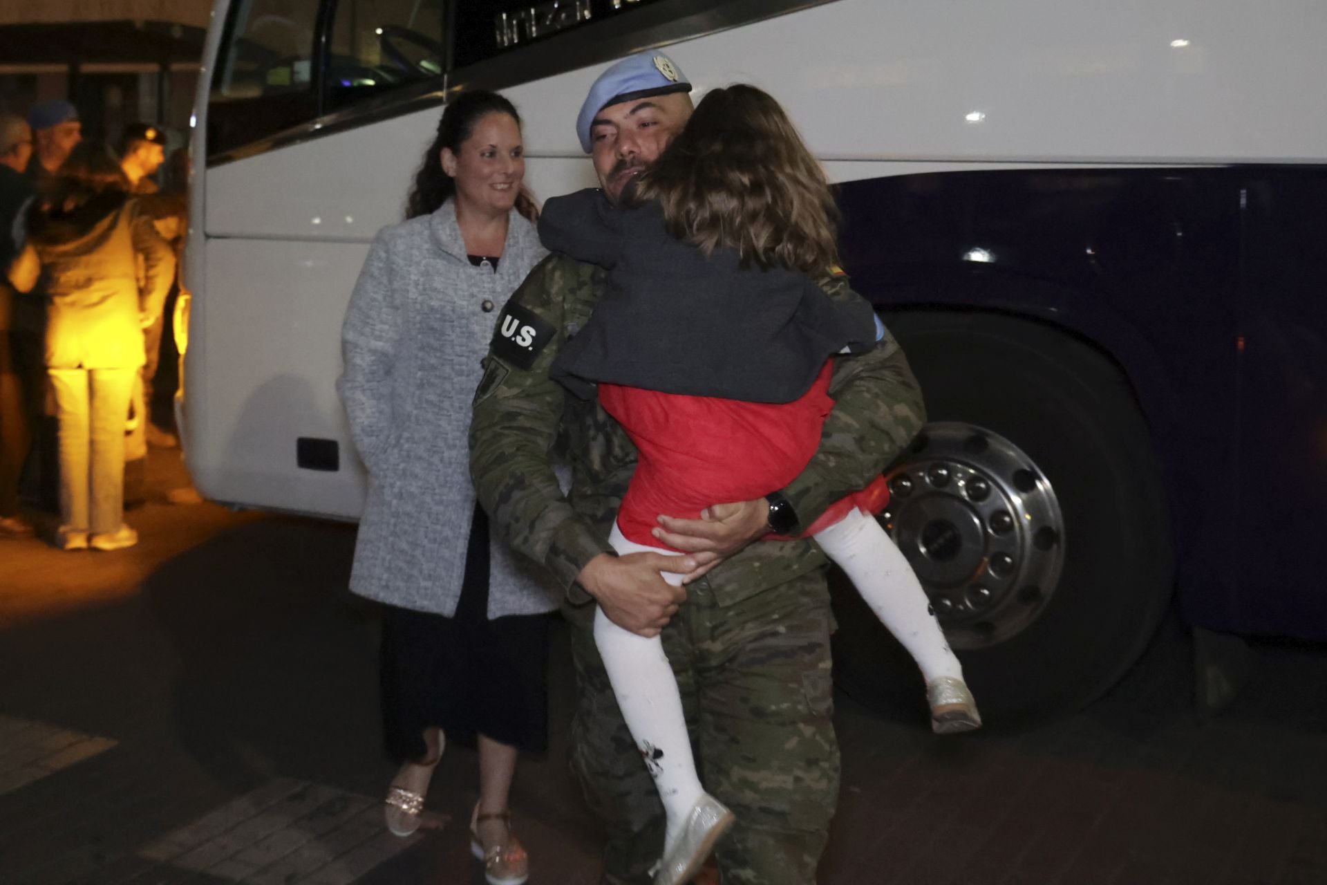 En imágenes, el emotivo regreso de El Líbano de los primeros militares de la BRI X de Córdoba