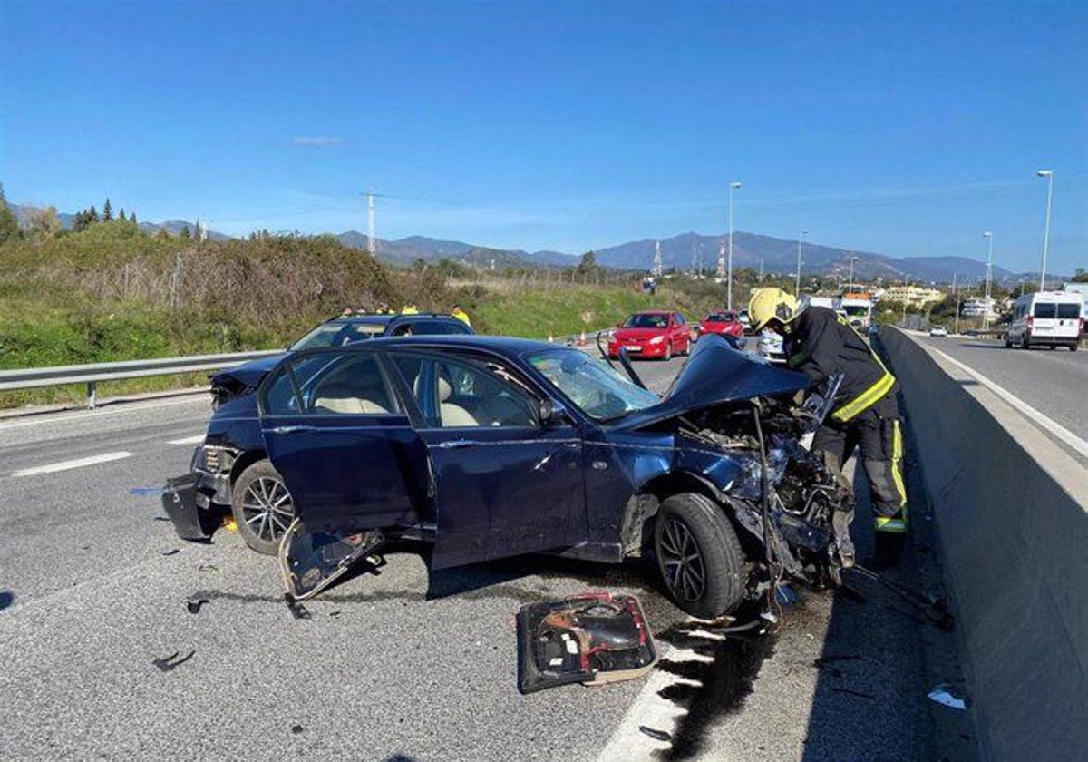 Accidente de tráfico en carretera andaluza