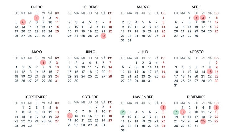 Calendario de festivos de Andalucía para 2026: catorce días y cinco puentes