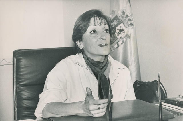 Elisa Pérez Vera, durante su época como rectora de la UNED