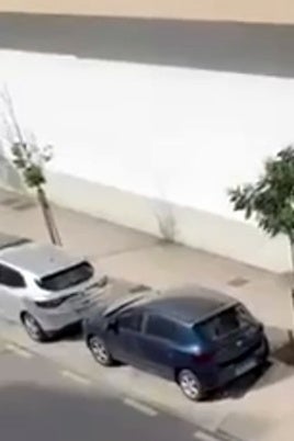 Uno de los tiroteos en el un parking de Málaga capital