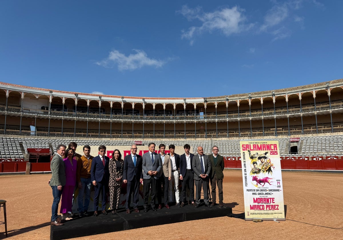 Presentación del cartel taurino con motivo de San Juan de Sahagún en la plaza de toros de Salamanca