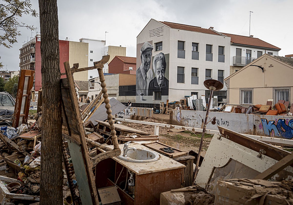 Imagen tomada en Aldaia (Valencia) días después de la catastrófica dana