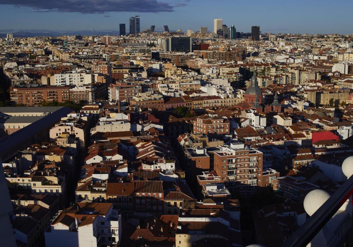 Vista de tejados de Madrid