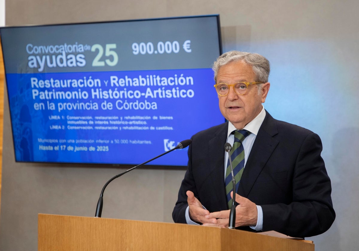 Salvador Fuentes en su comparecencia de este martes en la Diputación de Córdoba
