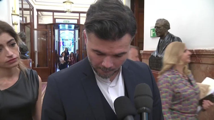 Rufián: "Lo importante es ver cómo se va a blanquear la posición de la derecha catalana"