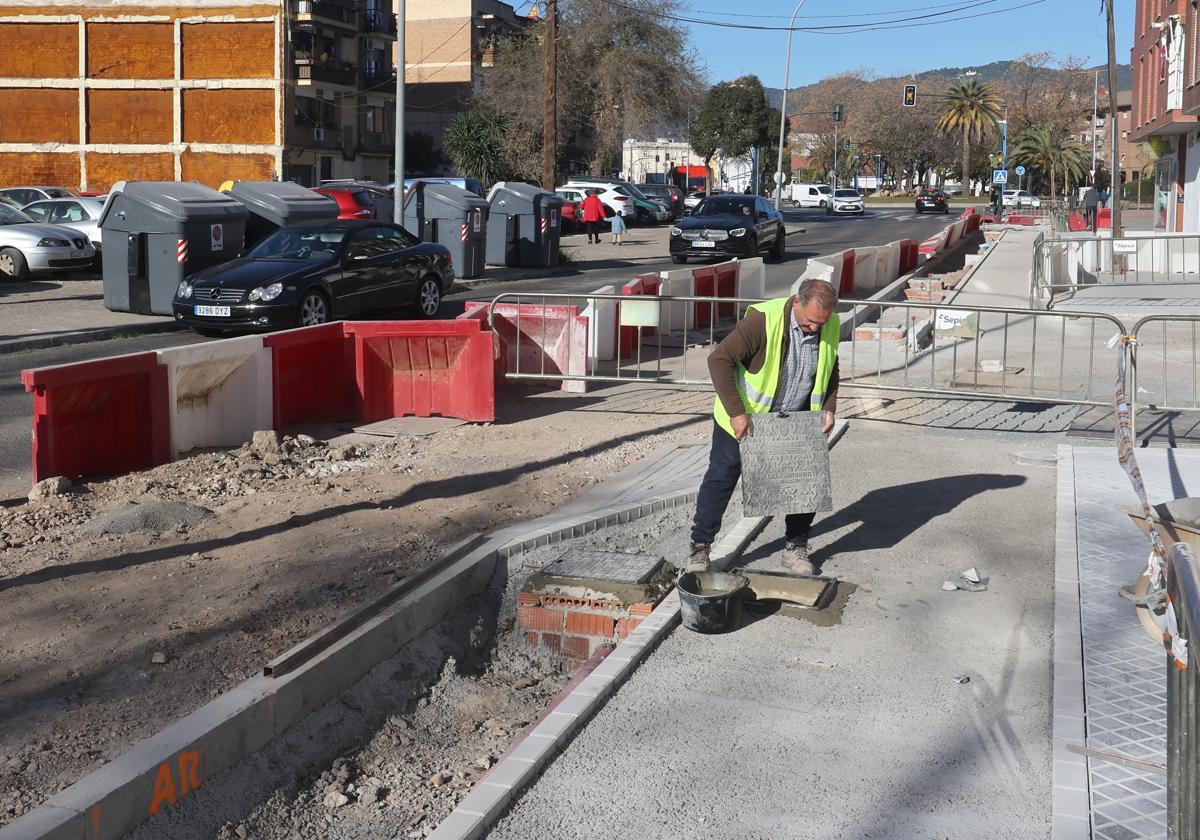 Imagen de la última fase de las obras de reforma de la avenida de Trassierra