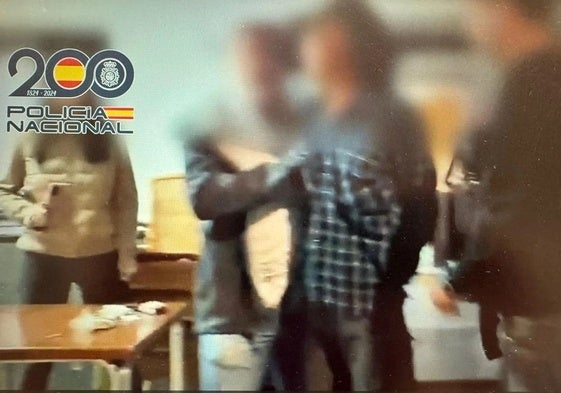 Momento de la detención de Dinamita Montilla