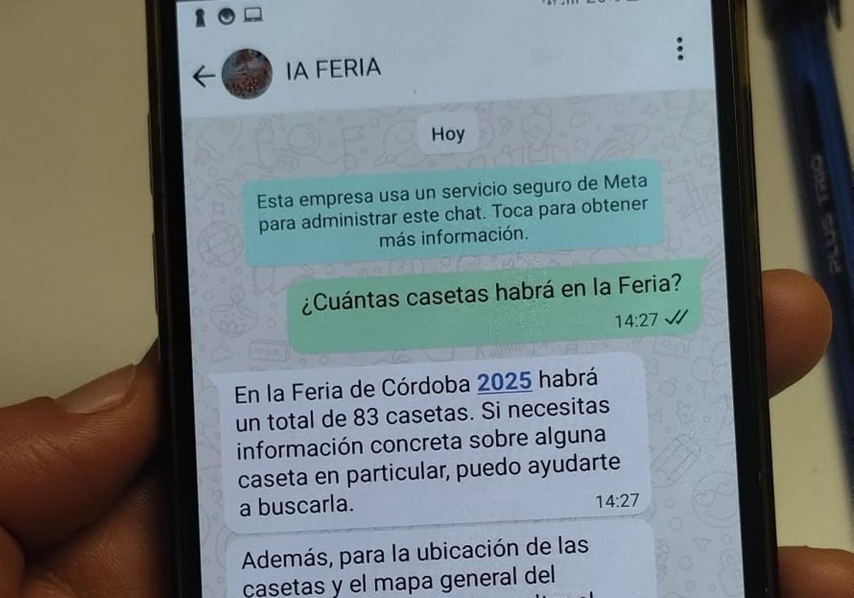 Nuevo chatbot de IA para dar información sobre la Feria de Córdoba