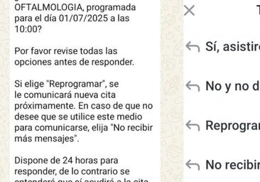 El fin de las citas vacías en la sanidad aragonesa: se activa un sistema para reprogramarlas también en WhatsApp