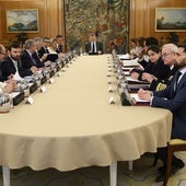 El Rey preside la reunión del Consejo de Seguridad Nacional celebrada el 24 de abril en el Palacio de la Zarzuela