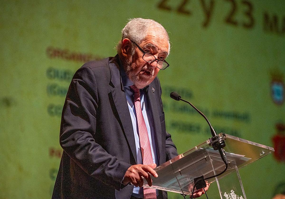 Cándido Conde-Pumpido, durante unas jornadas jurídicas en Ceuta