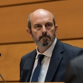 Pedro Rollán, presidente del Senado, durante el pleno de este miércoles