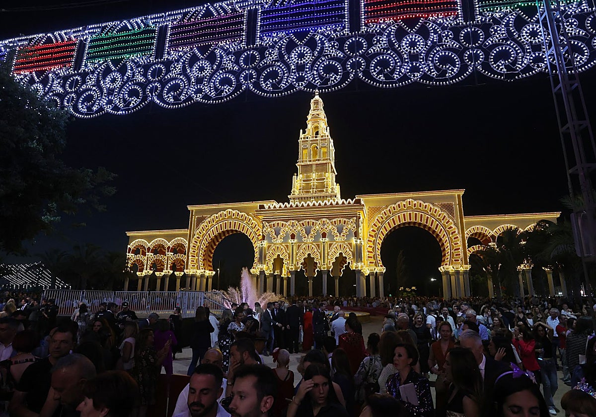 Un momento del encendido del alumbrado de la Feria de Córdoba