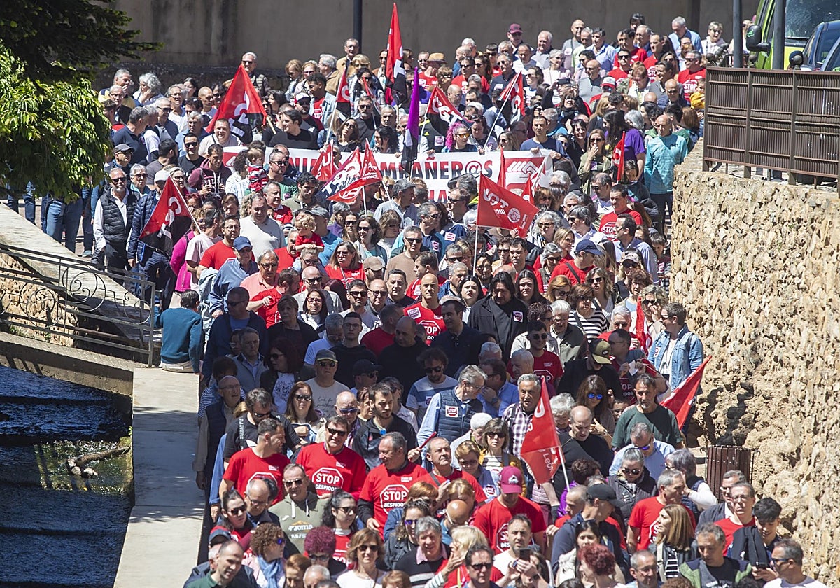 Manifestación de los vecinos de la comarca del Moncayo en protesta por el ERE de Siemens-Gamesa