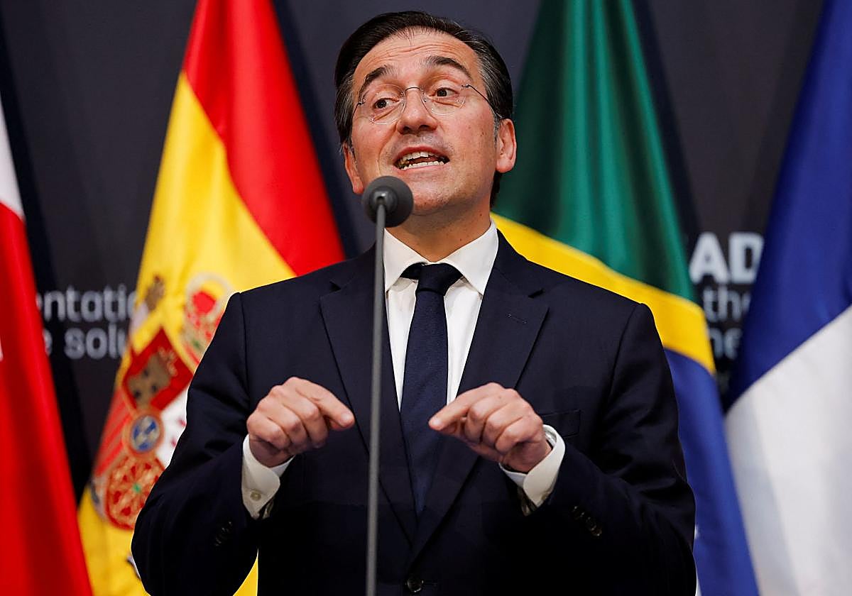 El ministro Albares, este domingo